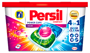 Жидкие капсулы для стирки «Persil» Power caps color, 14 шт