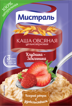 Каша овсяная «Мистраль» Клубника-земляника, 40 г Каша овсяная «Мистраль» Клубника-земляника, 40 г