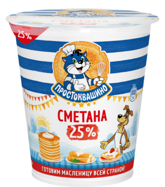 Сметана 25% «Простоквашино», 315 г Сметана 25% «Простоквашино», 315 г