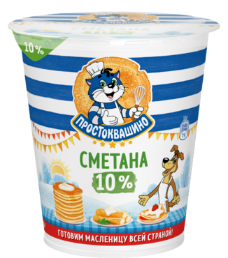 Сметана 10% «Простоквашино», 315 г Сметана 10% «Простоквашино», 315 г