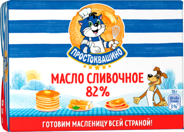 Масло сливочное 82% «Простоквашино», 180 г Масло сливочное 82% «Простоквашино», 180 г