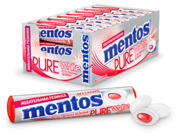 Жевательная резинка «Mentos» Pure White Клубника, 15 г Жевательная резинка «Mentos» Pure White Клубника, 15 г