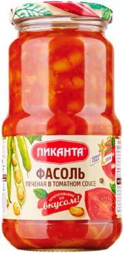 Фасоль «Пиканта» печеная в томатном соусе, 530 г Фасоль «Пиканта» печеная в томатном соусе, 530 г