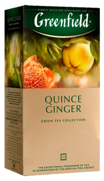 Чай зеленый «Greenfield» Quince Ginger, 25 пакетиков Чай зеленый «Greenfield» Quince Ginger, 25 пакетиков