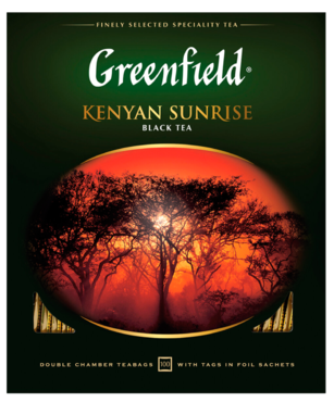 Чай черный «Greenfield» Kenyan Sunrise, 100 пакетиков Чай черный «Greenfield» Kenyan Sunrise, 100 пакетиков