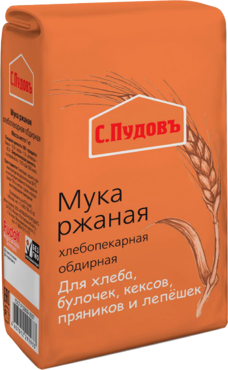 Мука ржаная «С.Пудовъ» обдирная, 1 кг Мука ржаная «С.Пудовъ» обдирная, 1 кг