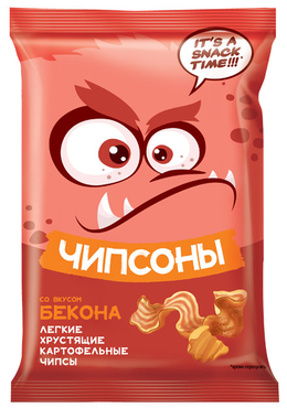 «Чипсоны», чипсы со вкусом бекона, 40 г «Чипсоны», чипсы со вкусом бекона, 40 г
