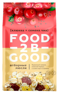 Мюсли «Foodtobegood» Клюква и семена чиа, 300 г Мюсли «Foodtobegood» Клюква и семена чиа, 300 г