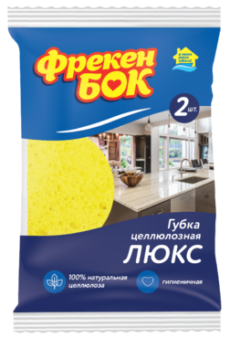 Губки «Фрекен БОК» целлюлозные Люкс, 2шт Губки «Фрекен БОК» целлюлозные Люкс, 2шт
