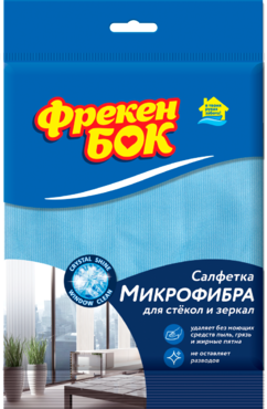 Салфетка «Фрекен БОК» для стекол и зеркал Салфетка «Фрекен БОК» для стекол и зеркал