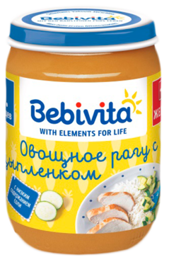 Овощное рагу «Bebivita» с цыпленком, 190 г Овощное рагу «Bebivita» с цыпленком, 190 г