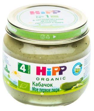 Пюре овощное «HIPP» Кабачок, 80 г Пюре овощное «HIPP» Кабачок, 80 г