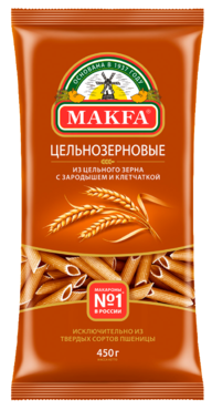 Макаронные изделия «Makfa» Перья, цельнозерновые, 450 г Макаронные изделия «Makfa» Перья, цельнозерновые, 450 г