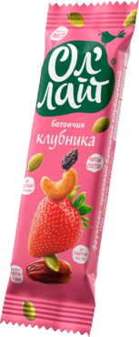Фруктово-ореховый батончик «Ол`лайт» Клубничный, 30 г Фруктово-ореховый батончик «Ол`лайт» Клубничный, 30 г