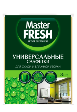 Салфетки «Master Fresh» Универсальные, 3шт Салфетки «Master Fresh» Универсальные, 3шт