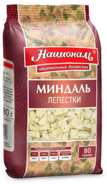 Ядро миндаля «Националь» лепестки, 80 г Ядро миндаля «Националь» лепестки, 80 г