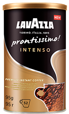 Кофе «Lavazza» Prontissimo Intenso, молотый в растворимом, 95 г