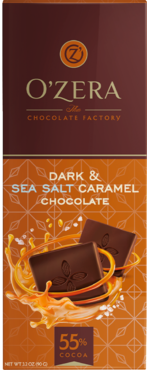 Шоколад «OZera» Dark&Sea salt caramel, 90 г Шоколад «OZera» Dark&Sea salt caramel, 90 г