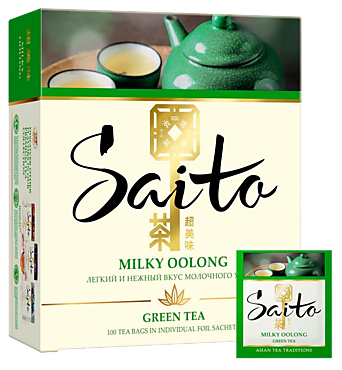 Чай зеленый «Saito» Milky Oolong, 100 пакетиков