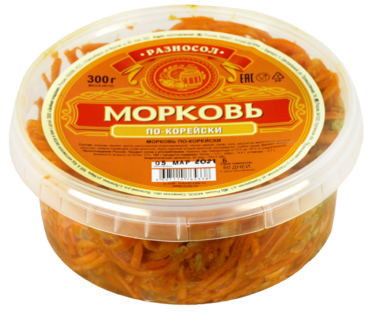 Морковь по-корейски «Разносол», 300 г Морковь по-корейски «Разносол», 300 г