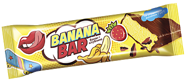 Батончик-суфле «Banana bar» Клубнично-банановый, 35 г