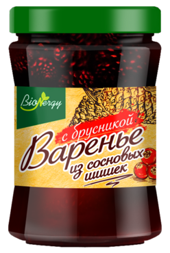 Варенье «BioNergy» из сосновых шишек с брусникой, 300 г Варенье «BioNergy» из сосновых шишек с брусникой, 300 г