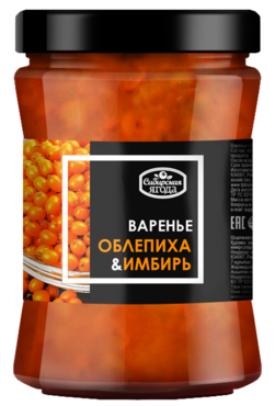 Варенье «Сибирская Ягода» облепиховое с имбирем, 300 г Варенье «Сибирская Ягода» облепиховое с имбирем, 300 г