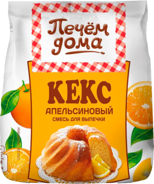 Смесь для выпечки «Печем дома» Кекс апельсиновый, 300 г Смесь для выпечки «Печем дома» Кекс апельсиновый, 300 г