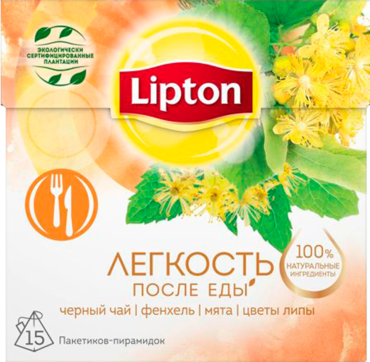 Чай черный «Lipton» Фенхель, мята и цветы липы, 15 пакетиков Чай черный «Lipton» Фенхель, мята и цветы липы, 15 пакетиков