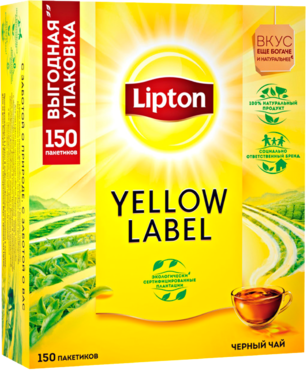 Чай черный «Lipton» Yellow Label, 150 пакетиков Чай черный «Lipton» Yellow Label, 150 пакетиков