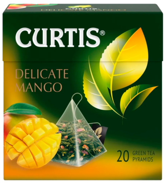 Чай зеленый «Curtis» Delicate Mango, 20 пирамидок Чай зеленый «Curtis» Delicate Mango, 20 пирамидок