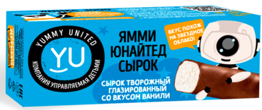 Сырок творожный глазированный 21% «Yummi United» ваниль, 40 г Сырок творожный глазированный 21% «Yummi United» ваниль, 40 г