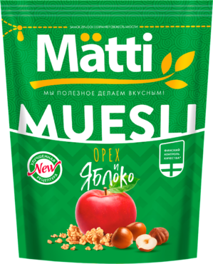 Мюсли «Matti» с орехом и яблоком, 250 г Мюсли «Matti» с орехом и яблоком, 250 г