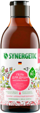 Гель для душа «SYNERGETIC» Пачули и ароматный бергамот, 380 мл Гель для душа «SYNERGETIC» Пачули и ароматный бергамот, 380 мл
