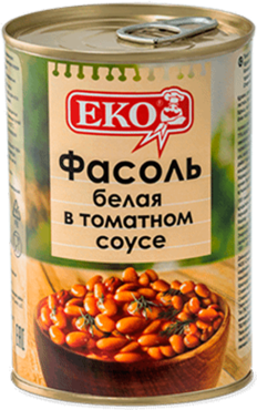 Фасоль белая «EKO» в томатном соусе, 400 г Фасоль белая «EKO» в томатном соусе, 400 г