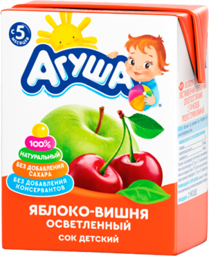 Сок «Агуша» Яблоко -Вишня, 200 мл Сок «Агуша» Яблоко -Вишня, 200 мл