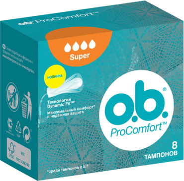 Тампоны «O.B.» Pro Comfort супер, 8шт Тампоны «O.B.» Pro Comfort супер, 8шт