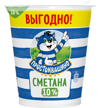 Сметана 10% «Простоквашино», 300 г Сметана 10% «Простоквашино», 300 г