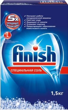 Соль «Finish» для посудомоечных машин, 1,5 кг Соль «Finish» для посудомоечных машин, 1,5 кг