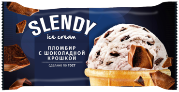 Пломбир «Slendy» с шоколадной крошкой, 80 г Пломбир «Slendy» с шоколадной крошкой, 80 г