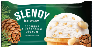 Пломбир «Slendy» с кедровым орехом, 80 г Пломбир «Slendy» с кедровым орехом, 80 г