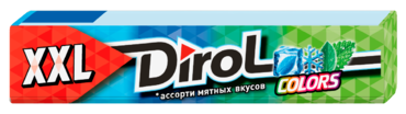 Жевательная резинка «Dirol Colors» XXL, ассорти мятных вкусов, 19 г Жевательная резинка «Dirol Colors» XXL, ассорти мятных вкусов, 19 г