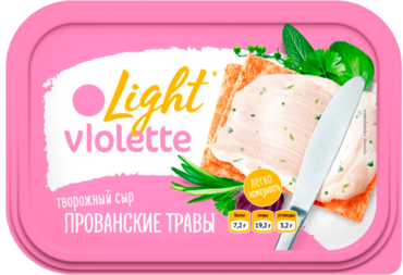 Сыр творожный «Violette light» с прованскими травами, 160 г Сыр творожный «Violette light» с прованскими травами, 160 г