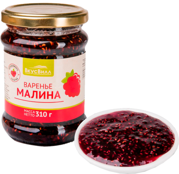 Варенье «ВкусВилл» малиновое, 310 г Варенье «ВкусВилл» малиновое, 310 г