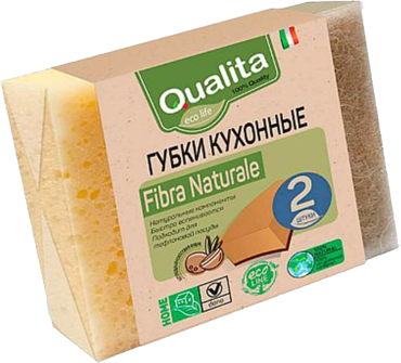 Губки «Qualita» FIBRA NATURALE, 2шт Губки «Qualita» FIBRA NATURALE, 2шт