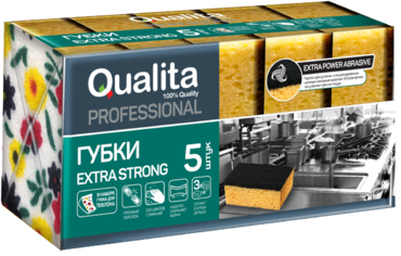Губки «Qualita» EXTRA STRONG, 5шт Губки «Qualita» EXTRA STRONG, 5шт