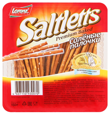 Соленые палочки «Saltletts», 150 г Соленые палочки «Saltletts», 150 г