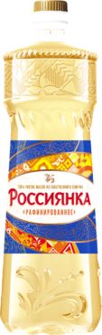 Масло подсолнечное «Россиянка» рафинированное дезодорированное, 1 л Масло подсолнечное «Россиянка» рафинированное дезодорированное, 1 л