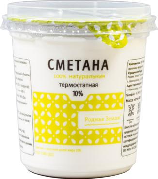 Сметана 10% «Родная земля», 400 г Сметана 10% «Родная земля», 400 г