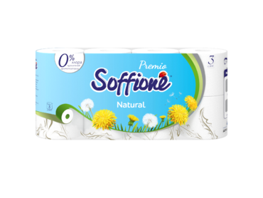 Туалетная бумага трехслойная «Soffione» Premio natural, 8 рулонов Туалетная бумага трехслойная «Soffione» Premio natural, 8 рулонов